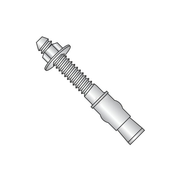 Newport Fasteners Wedge Anchor, 3/4" Dia., 7" L, Stainless Steel 20 PK 514597 - main